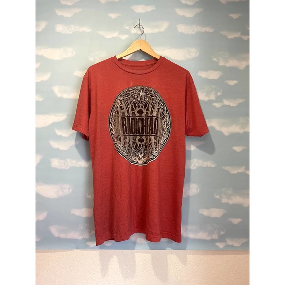 COPY - Radiohead Concert Tee Band Tee L Large Unisex Red Mouse T-Shirt - Picture 1 of 4